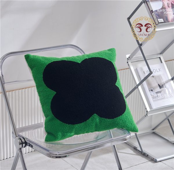 INS Modern Minimalist Fashion - Elevate Your Living Room with Acrylic Lime Green Embroidered Pillow