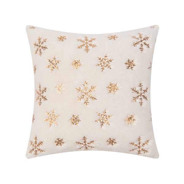 Sparkling Christmas Snowflake Pillow Cover