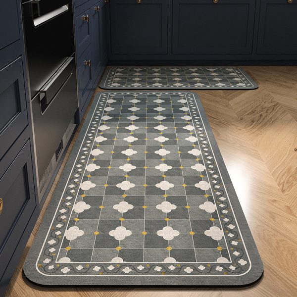 Modern Geometric Square Kitchen Rugs