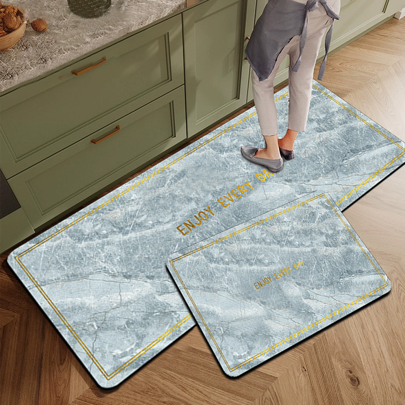 Marble Kitchen Mat Set