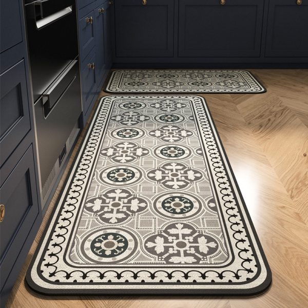 Modern Geometric Square Kitchen Rugs