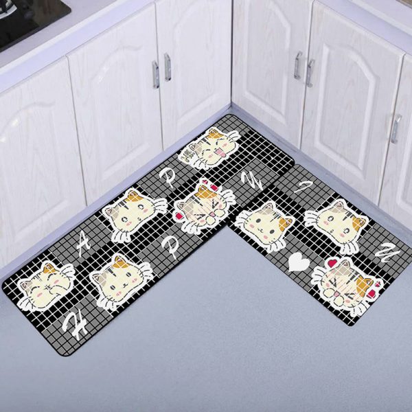 Cats Decorative Kitchen Rugs Set