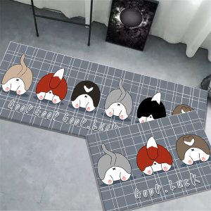 Cute Dogs Kitchen Rugs Floor Mat