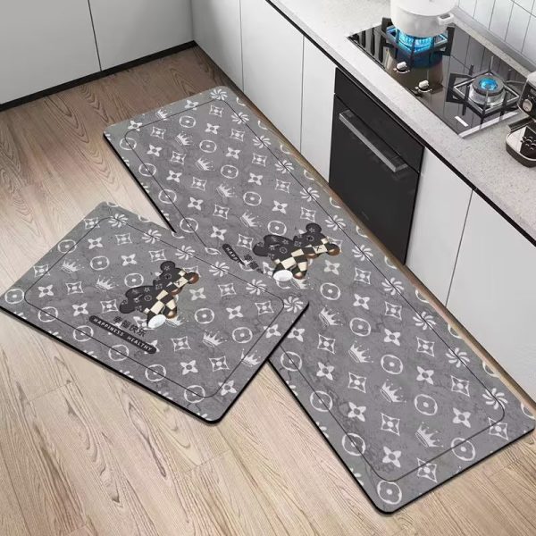 Cartoon Bear Kitchen Mat Set of 2