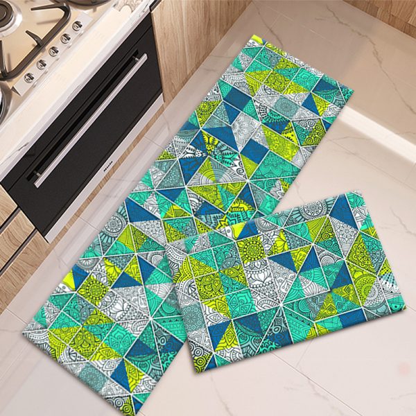 Boho Floral Kitchen Rugs Mat