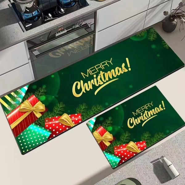 Christmas Kitchen Rug Mat Set