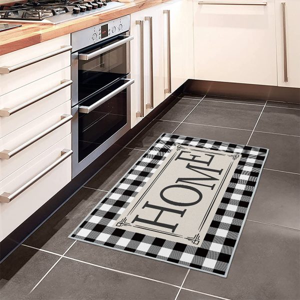 Buffalo Plaid Check Kitchen Rug