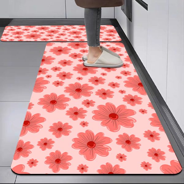 Flowers Kitchen Mats Set