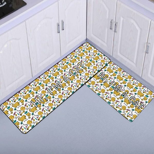 Cats Decorative Kitchen Rugs Set