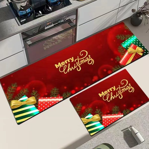 Christmas Kitchen Rug Mat Set