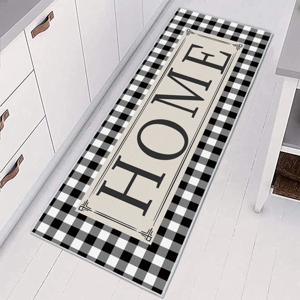 Buffalo Plaid Check Kitchen Rug