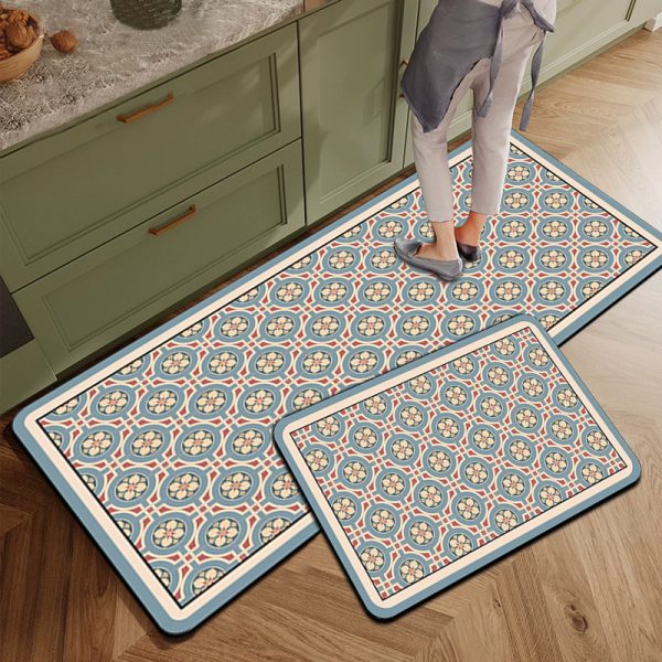 Marble Kitchen Mat Set