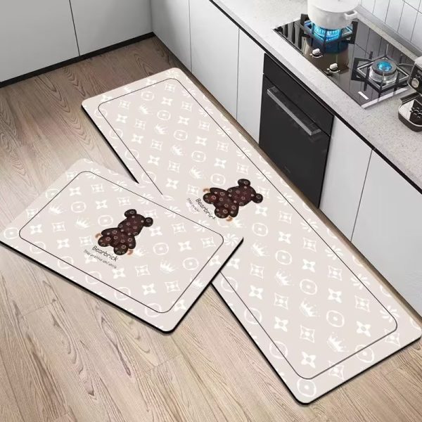 Cartoon Bear Kitchen Mat Set of 2