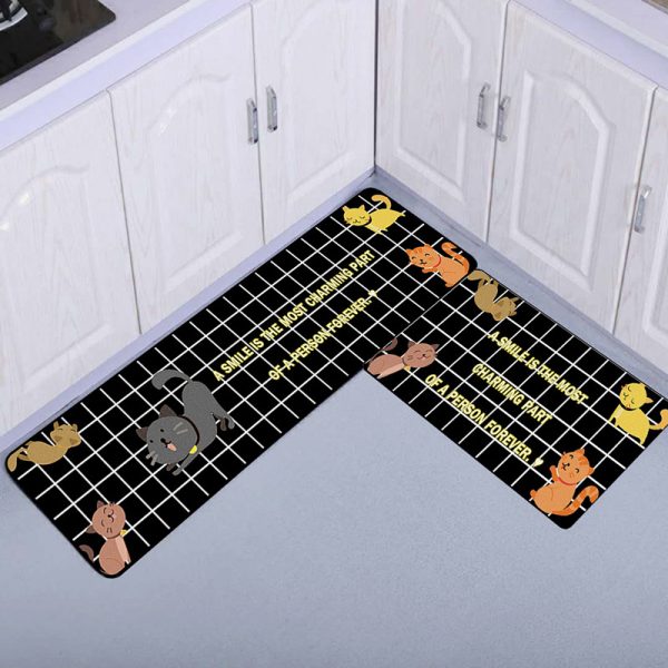 Cats Decorative Kitchen Rugs Set