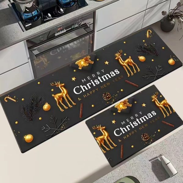 Christmas Kitchen Rug Mat Set