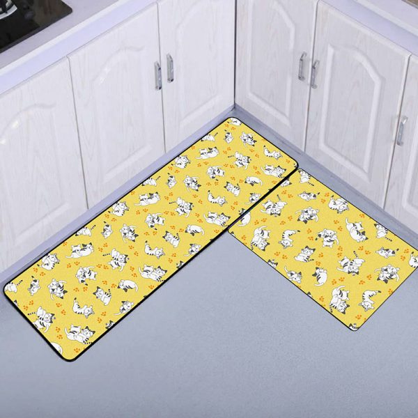 Cats Decorative Kitchen Rugs Set