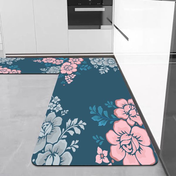 Flowers Kitchen Mats Set