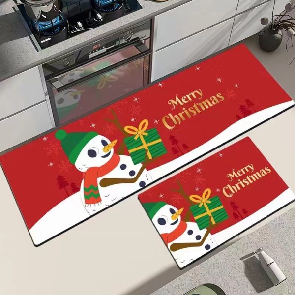 Christmas Kitchen Rug Mat Set