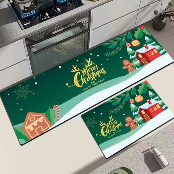 Christmas Kitchen Rug Mat Set