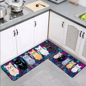 Cats Decorative Kitchen Rugs Set