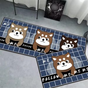 Cute Dogs Kitchen Rugs Floor Mat