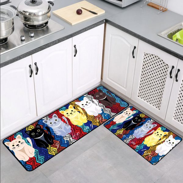 Cats Decorative Kitchen Rugs Set