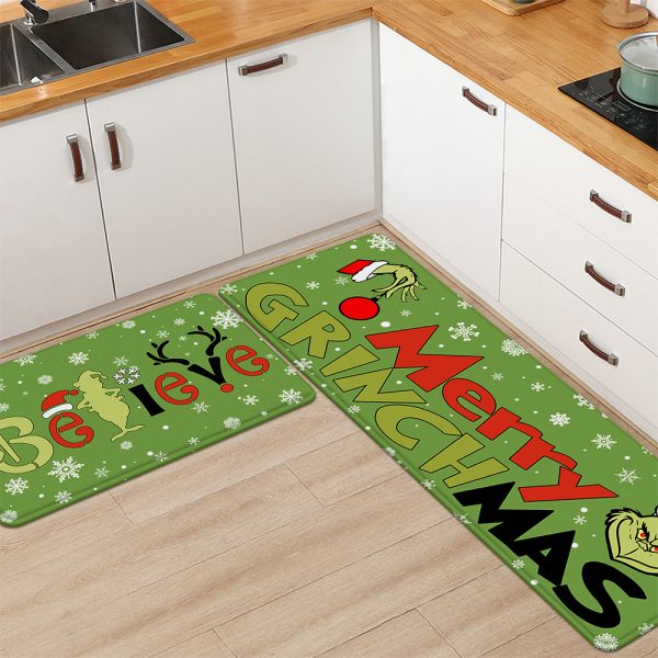 Merry Grinchmas Kitchen Rugs and Mats