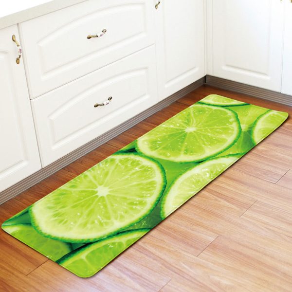 Green Lemon Kitchen Rugs Mats