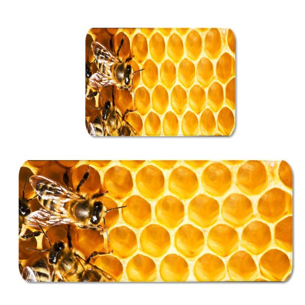 bee and honey Kitchen Rugs