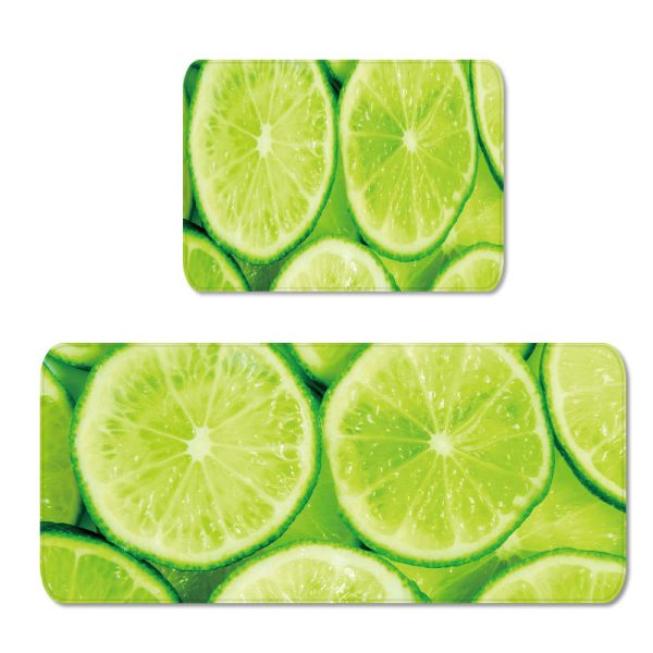 Green Lemon Kitchen Rugs Mats