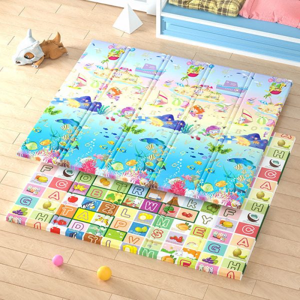 Double-sided thickened foldable waterproof and odorless baby crawling mat