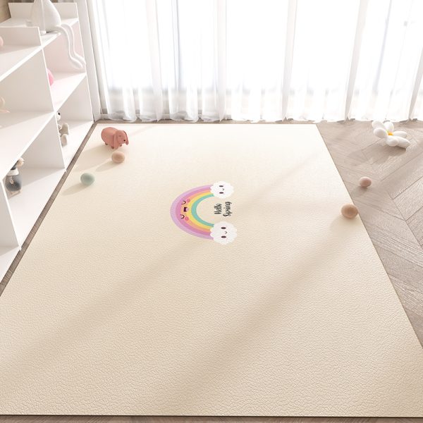 Cartoon wipeable wash-free non-slip anti-fall waterproof pvc baby crawling mat