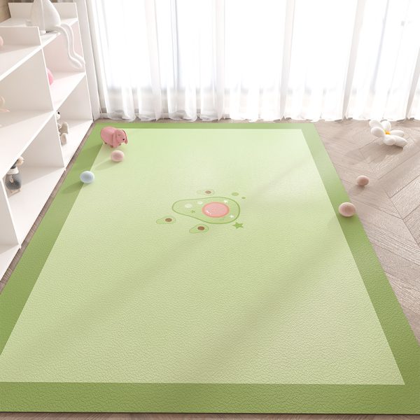 Cartoon wipeable wash-free non-slip anti-fall waterproof pvc baby crawling mat