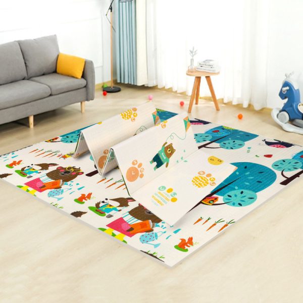 Cartoon animal comfortable skin-friendly elastic anti-fall baby crawling mat