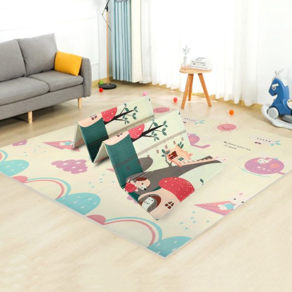 Cartoon animal comfortable skin-friendly elastic anti-fall baby crawling mat