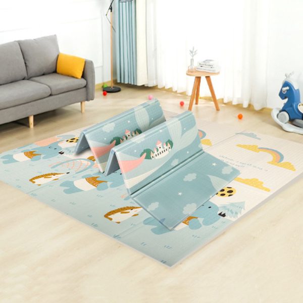 Cartoon animal comfortable skin-friendly elastic anti-fall baby crawling mat