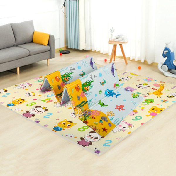 Cartoon animal comfortable skin-friendly elastic anti-fall baby crawling mat