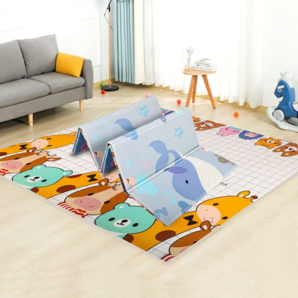 Cartoon animal comfortable skin-friendly elastic anti-fall baby crawling mat