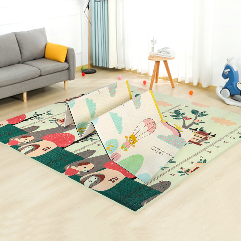 Cartoon animal comfortable skin-friendly elastic anti-fall baby crawling mat