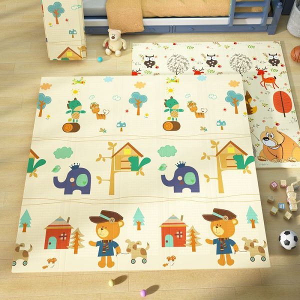 Cartoon bear soft and comfortable thick elastic baby crawling mat