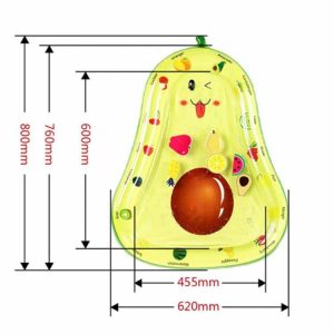 PVC fruit avocado inflatable baby water mat