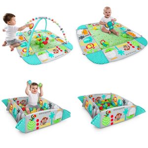 4 Sides Fence Protection Head Baby Play Crawling Mat