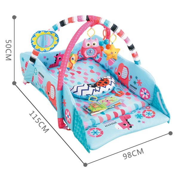 4 Sides Fence Protection Head Baby Play Crawling Mat