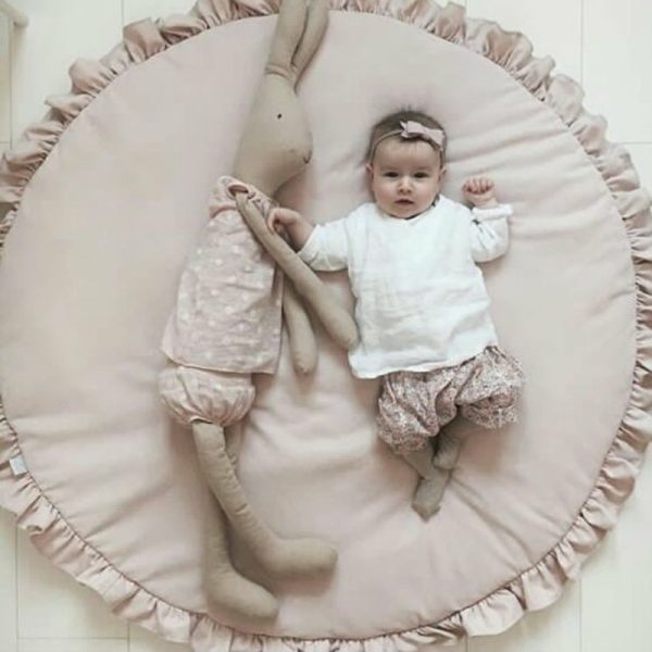 Comfortable Soft Lace Solid Color Baby Crawling Mat