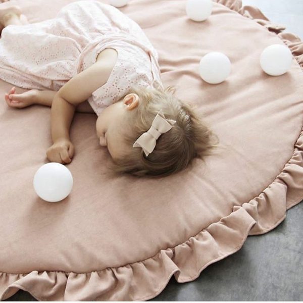 Comfortable Soft Lace Solid Color Baby Crawling Mat