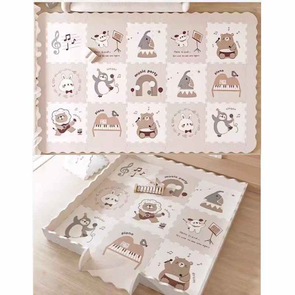 Cartoon animal thickened tasteless stitching baby crawling mat