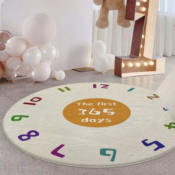 Cute kid's round rugs are skin-friendly and non-slip with good workmanship