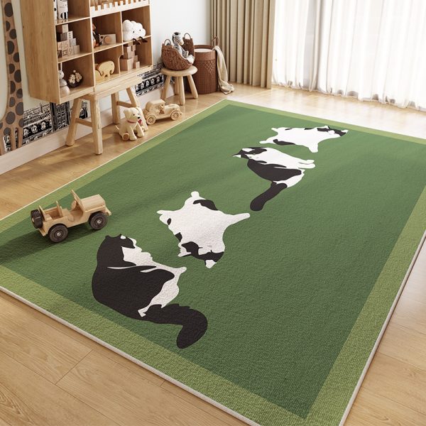 World map pattern non-slip absorbent children's rug