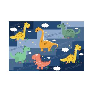 Cartoon dinosaur thickened educational children's carpet