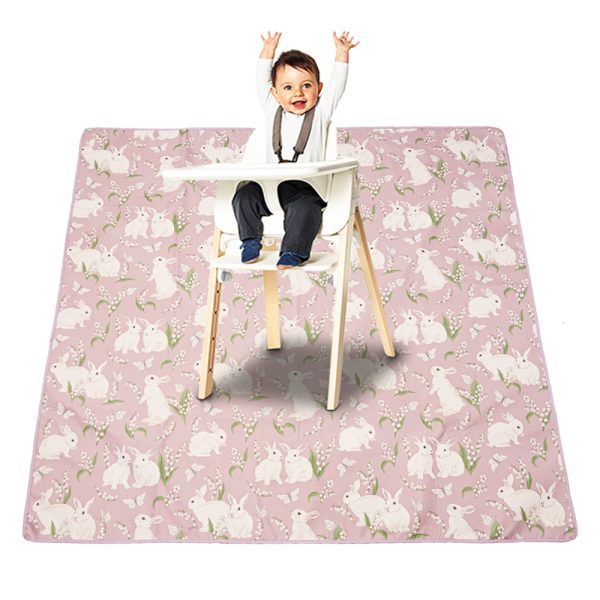 Anti-dirty waterproof non-slip children's high chair mat children's rug